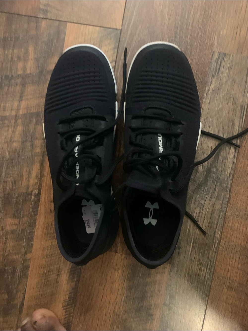 Under Armour Black Athletic Running Shoes with White Accents
